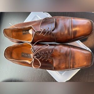 Ferragamo Men’s Dark Brown Leather Made in Italy